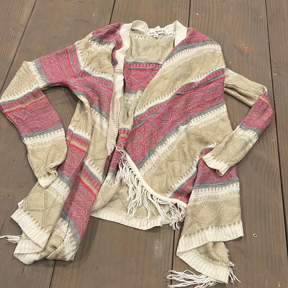 3/$25 Say what? M Cardigan